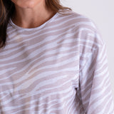 Vestido Maxi estampado com Abertura Laterais Cintos de Cordão de Algodão