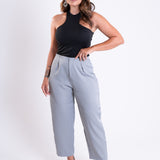 Calça Feminina Capri Alfaiataria Risca de Giz