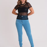 Camiseta Feminina Tule Transparente