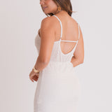 Vestido  de Alças em Lurex com Abertura Frontal