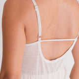 Vestido  de Alças em Lurex com Abertura Frontal