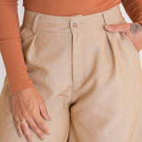 Calça Feminina Alfaiataria Poliéster Lorena