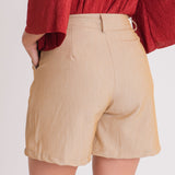Shorts Feminino Alfaiataria Poliéster Lorena