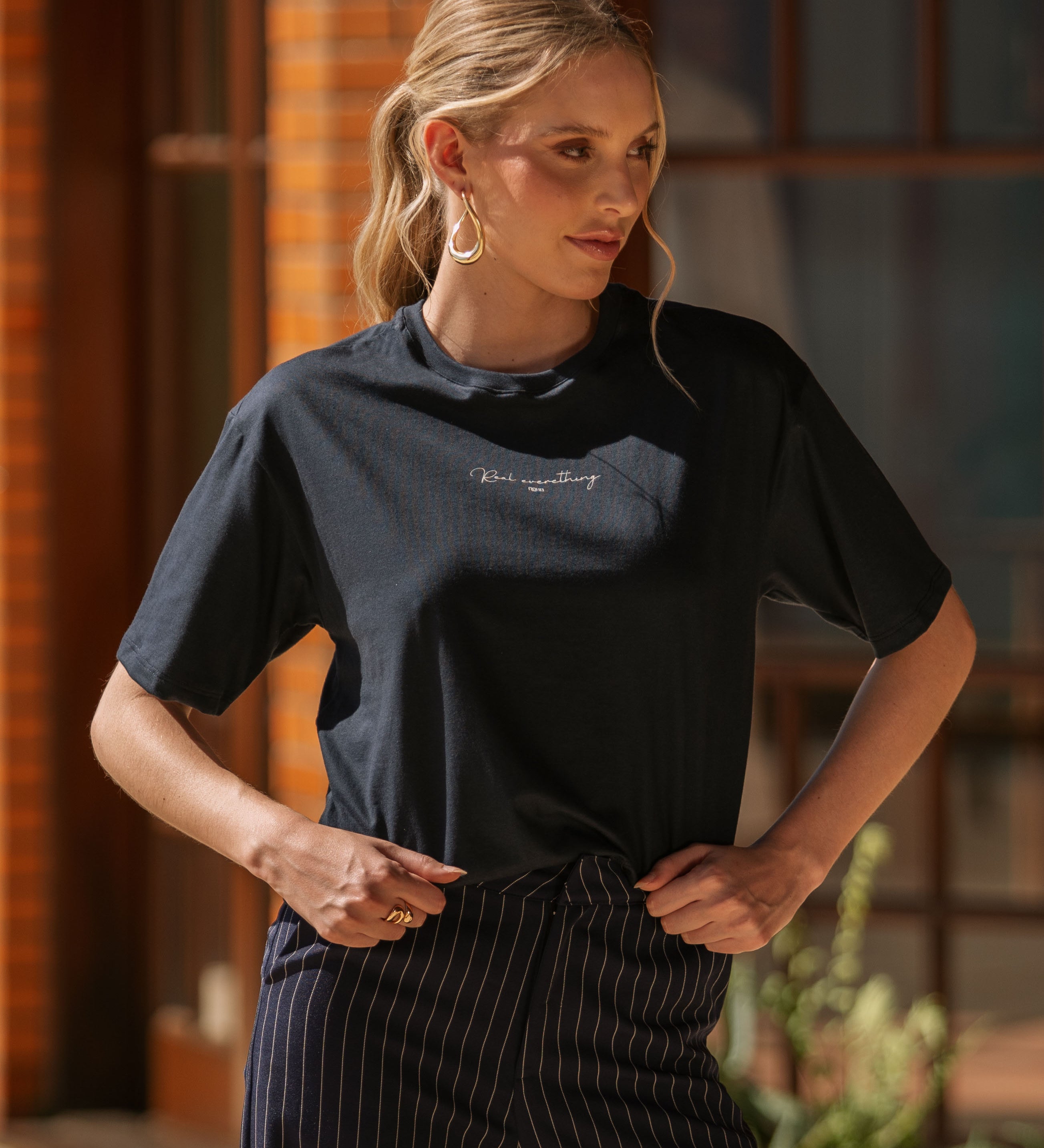 Blusa feminina Estampada Manga Curta em Malha de Algodão